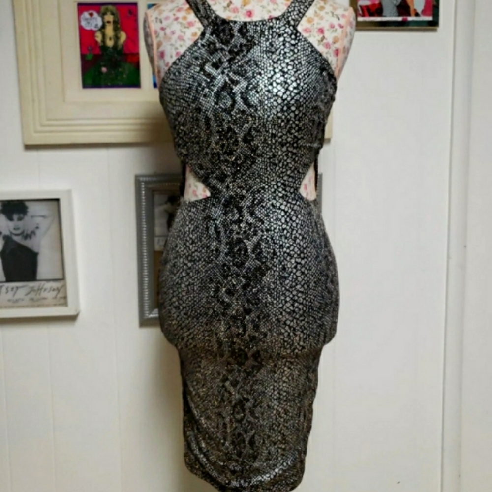 Love+Air snakeskin bodycon mini
